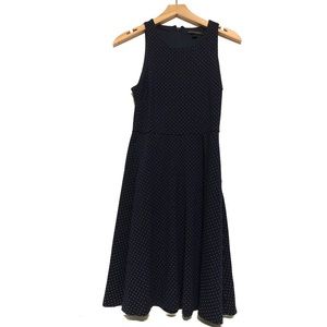 Banana republic dress navy polka dot size 4